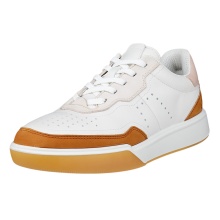 ECCO Sneaker Street Court Lea (Premium Leather) white/orange ladies