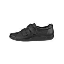 ECCO Velcro Soft 2.0 Sneakers (Premium Full-Grain Leather) black ladies