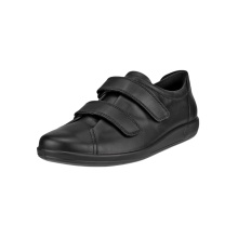 ECCO Velcro Soft 2.0 Sneakers (Premium Full-Grain Leather) black ladies