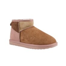 EMU Australia Winter Boots Stinger Micro Patchwork (Lined with Sheepskin) Chestnut/Pink Ladies