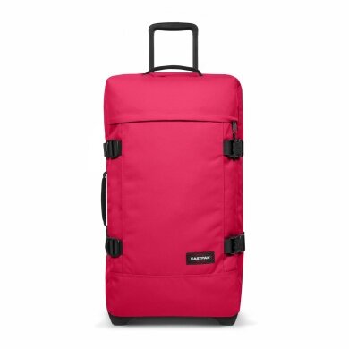 Eastpak Travel Holdall Tranverz M Saffron Red (78 Litres) with Wheels Magenta