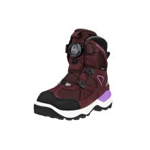 Ecco Winter Boots Snow Mountain GTX (Boa Closure, Nubuck Leather/Textile, Waterproof) red/black children