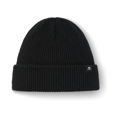 Polar Bear Beanie (Beanie) Salma 2.0 - Merinomix, Ribbed Structure - Black - 1 Piece