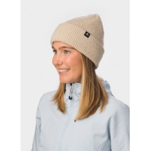 Polar Bear Beanie (Beanie) Salma 2.0 - Merinomix, Ribbed Structure - Light Brown - 1 Piece