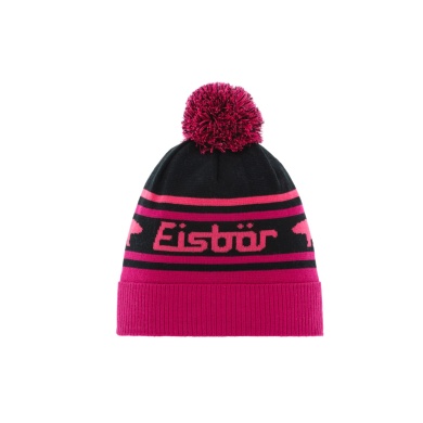 Polar Bear Hat (Pom Pom) Chani - Merinomix - pink/grey/light pink - 1 piece