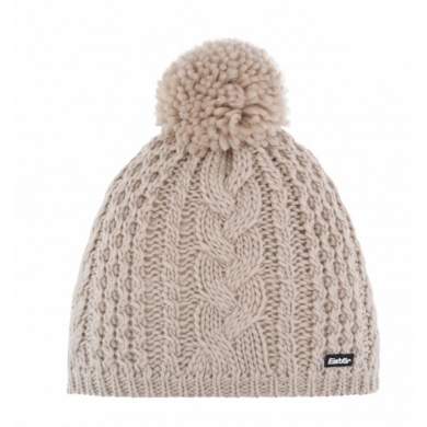 Polar Bear Knitted Hat (Pom Pom) Afra Ladies - brushed silver - 1 piece