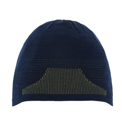 Eisbär Beanie Active Pro (temperature regulation) deep blue/lime green - 1 piece