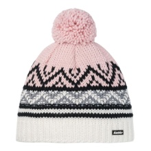 Polar Bear Hat (Pom Pom) Kathrin Ladies - Merinomix - pink/white/black - 1 piece