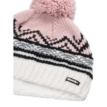 Polar Bear Hat (Pom Pom) Kathrin Ladies - Merinomix - pink/white/black - 1 piece
