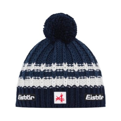 Polar Bear Hat (Pom Pom) Kova SA - Merinomix - midnight blue/white - 1 piece