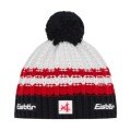 Polar Bear Hat (Pom Pom) Kova SA - Merinomix - white/black/red - 1 piece
