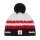 Polar Bear Hat (Pom Pom) Kova SA - Merinomix - white/black/red - 1 piece
