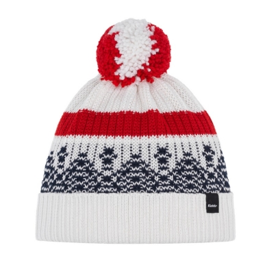 Eisbär Hat (Pom Pom) Norrak - white/navy blue/red