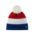 Polar Bear Winter Hat Star with Pom Pom blue/red/white - 1 piece