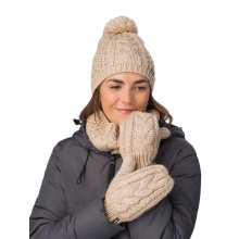 Polar Bear Knitted Hat (Pom Pom) Afra Ladies - sandstone brown - 1 piece