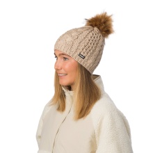 Polar Bear Knitted Hat (Pom Pom) Afra Lux - beige