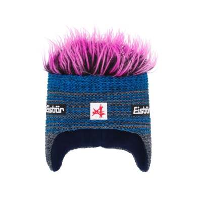 Polar Bear Winter Hat (Ear Hat) Campo Cocker SA - anthracite grey/blue/pink - 1 piece