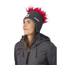 Polar Bear Winter Hat (Ear Hat) Cocker SA - graphite grey/red - 1 piece