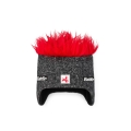 Polar Bear Winter Hat (Ear Hat) Cocker SA - graphite grey/red - 1 piece