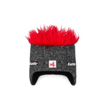 Polar Bear Winter Hat (Ear Hat) Cocker SA - graphite grey/red - 1 piece