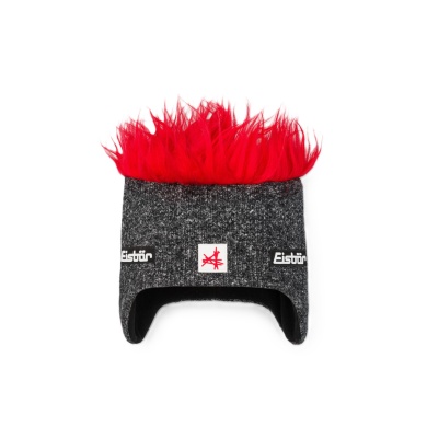 Polar Bear Winter Hat (Ear Hat) Cocker SA - graphite grey/red - 1 piece
