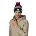 Polar Bear Winter Hat Norrak Pompon SA - Merinomix, cosy fleece band - midnight blue - 1 piece