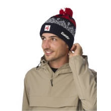 Polar Bear Winter Hat Norrak Pompon SA - Merinomix, cosy fleece band - midnight blue - 1 piece