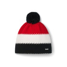 Polar Bear Winter Hat Star with Pom-Pom (Pompom) black/white/red - 1 piece