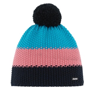 Polar Bear Winter Hat Star with Pom Pom (Pompom) pink/blue - 1 piece