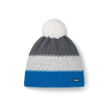 Polar Bear Winter Hat Star with Pom Pom (Pompom) blue/grey - 1 piece