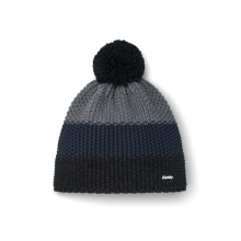 Polar Bear Winter Hat Star with Pom Pom (Pompom) black/grey - 1 piece