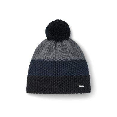 Polar Bear Winter Hat Star with Pom Pom (Pompom) black/grey - 1 piece