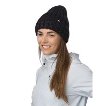 Polar Bear Winter Hat (Beanie) Alea - coarse ribbed structure - ladies black - 1 piece