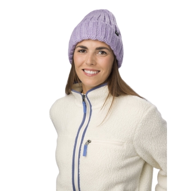 Polar Bear Winter Hat (Beanie) Alea - coarse ribbed structure - ladies violet - 1 piece