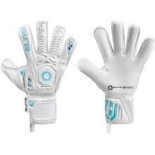 Elite Sport Goalkeeper Gloves Supreme - 4mm Ultra GTech Pro Latex for all weather conditions, Hybrid Contact - white