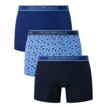 Emporio Armani Underwear Boxer Shorts Stretch Cotton blue/dark blue patterned Men's - 3 pieces
