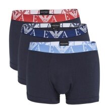 Emporio Armani Underwear Boxer Shorts Trunk Stretch Cotton Navy Blue Men's - 3 Pieces