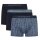 Emporio Armani Underwear Boxer Shorts Trunk Cotton Dark Blue Patterned Men's - 3 Pieces