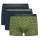 Emporio Armani Underwear Boxer Shorts Trunk Cotton Dark Blue/Green Patterned Men's - 3 Pieces