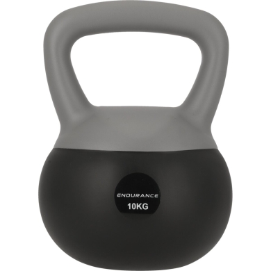 Endurance Ball Dumbbell Silicone Kettlebell black/charcoal 10kg - 1 piece -