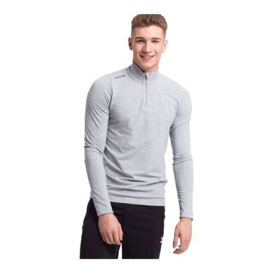 Erima Sport Long Sleeve Roll Neck Half-Zip (soft stretch material) grey men's