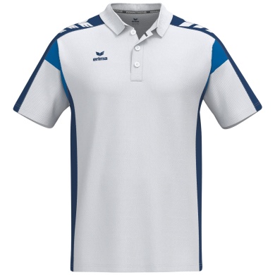 Erima Tennis Polo Celebrate 125 Function (100% recycled polyester, quick-drying) white/navy blue men's
