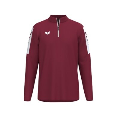 Erima Sport Long Sleeve Shirt Intro Training Top (Half-Zip, durable functional material) burgundy men