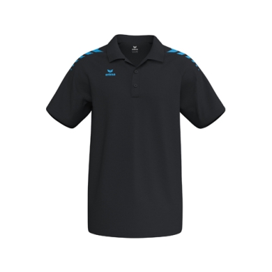 Erima Sport Polo CMPT Wings (cotton blend, comfortable fit) black/curacao blue men's