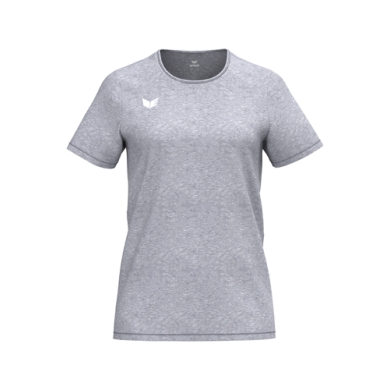 Erima Sport Shirt Intro Function (100% recycled Polyester, lightweight, quick-drying) melange grey Ladies