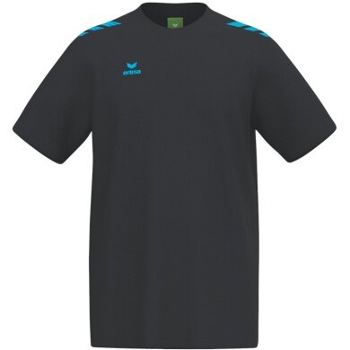 Erima Sport T-shirt CMPT 3 Wings (mixed fabric, quick-drying) black/curacao blue men's