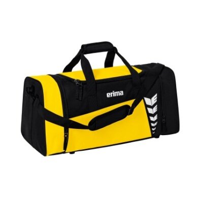 Erima sports bag Six Wings (Size M - 49.5 litres) yellow/black 61x29x28cm