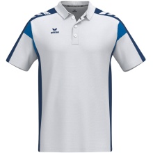 Erima Tennis Polo Celebrate 125 Function (100% recycled polyester, quick-drying) white/navy blue men's