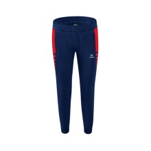 Erima Training Pants Six Wings Worker long (100% Polyester, sporty fit) navy blue/red Women