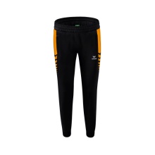 Erima Training Pants Six Wings Worker long (100% Polyester, sporty fit) black/orange Women